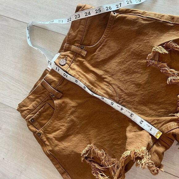 BDG Brown Distressed Women Shorts - Picture 4 of 9